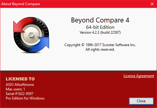Beyond compare 3.3.8 license key